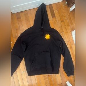 Supreme Black Hoodie with Yellow Logo